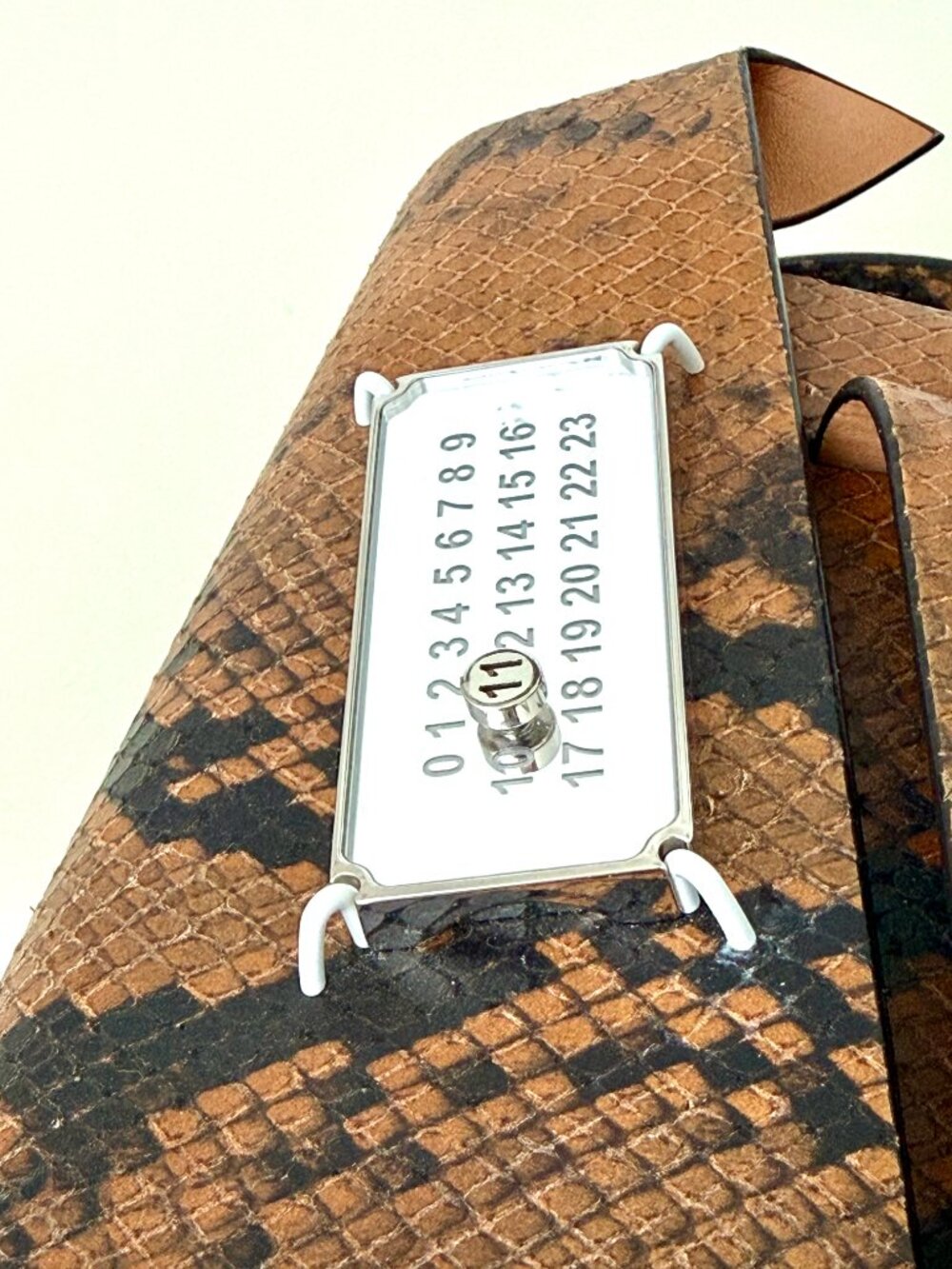 MAISON MARGIELA Snatched Python-Effect Small Bag - Picture 15 of 16
